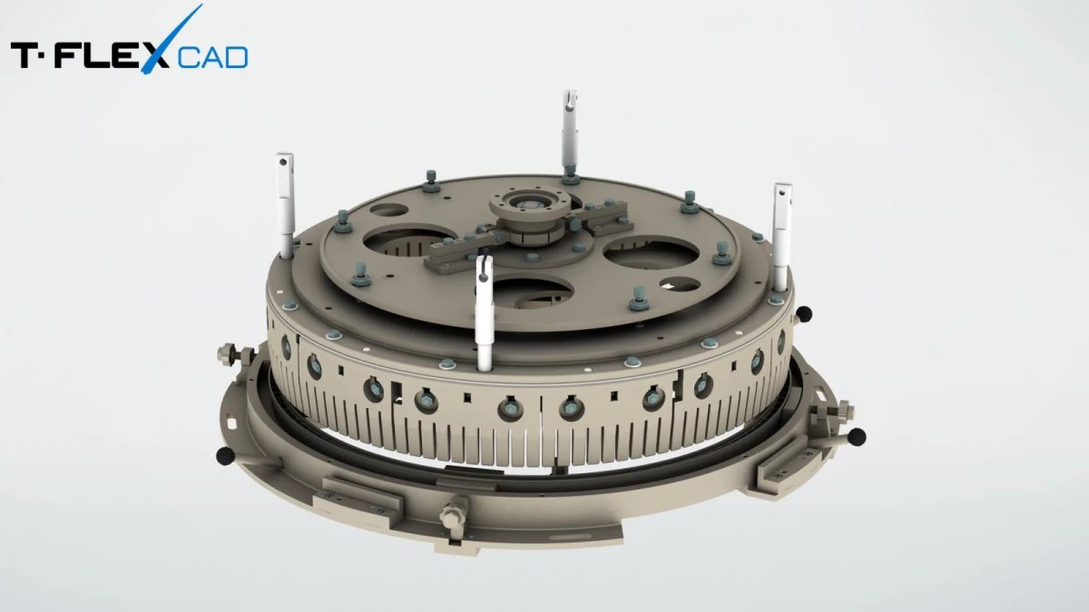 Спроектированная в T-Flex CAD оснастка для электроэрозионного прожига ячеистых пазов